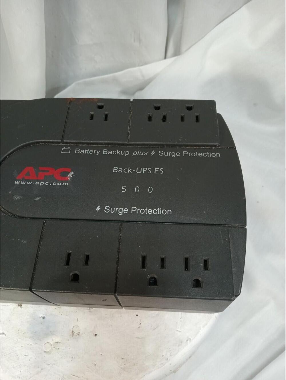 APC Back-UPS ES 500VA BE500U 6-Outlet Battery Backup Surge Protector Tested Used